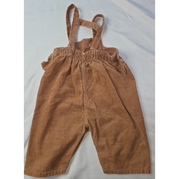 Vintage Girls 2T Jumpsuit Overalls Pink Red Brown Embroidered Cats Dogs Corduroy - Picture 14 of 16